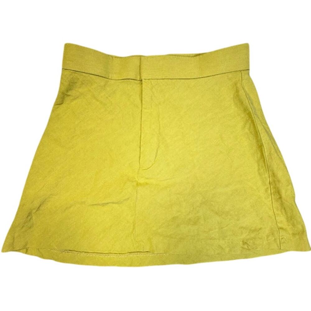Zara Yellow A-Line Mini‎ Skirt Women’s Size S High Waist Casual